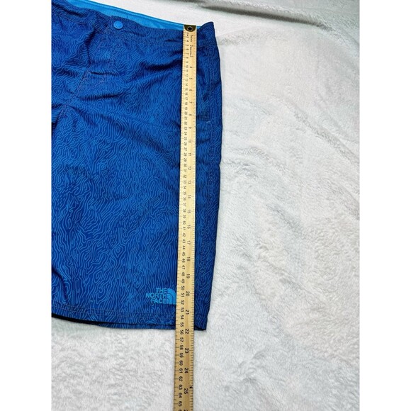 Bright Blue Print NORTH FACE SWIM TRUNKS BOARD SHORTS YOUTH BOYS XL 18/ - Picture 9 of 12